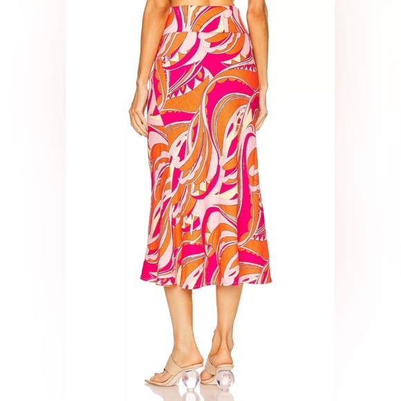 Cult Gaia Laith Paisley Midi Skirt in Persian Paisley Rose - Picture 3 of 14